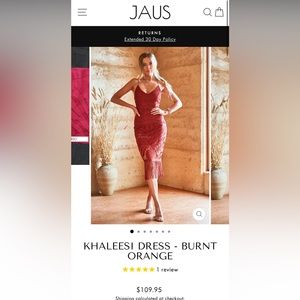 Jaus burnt orange boho midi dress